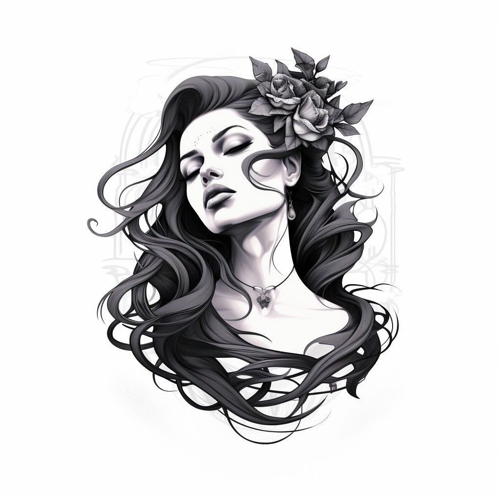 Lilith - tatoo inspirace via AI Midjourney 28